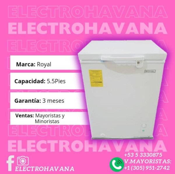 Freezer de 5.5 pies cúbicos marca Royal