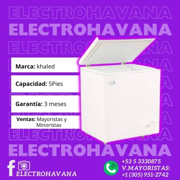 Freezer de 5 pies cúbicos marca Khaled